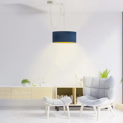 Lampa wisząca pająk do salonu ALLISON W1 VELUR w stylu morkim