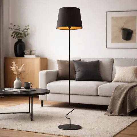 Stylowa lampa stojąca do salonu ELEONORA GOLD