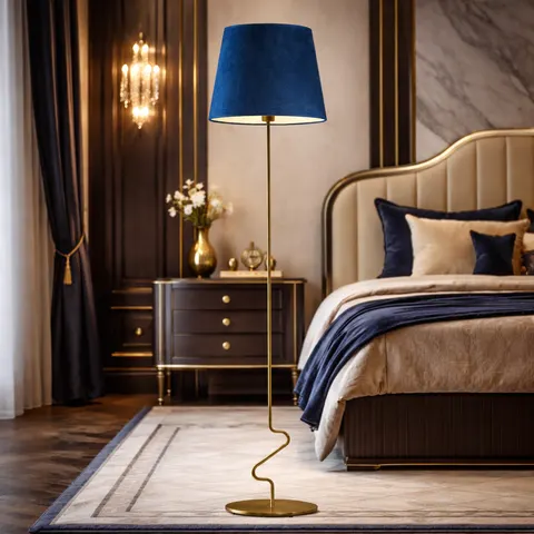 Lampa podłogowa do czytania w salonie ELEONORA VELUR
