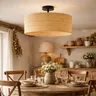 Rattanowy plafon sufitowy do salonu Ø 40 CM BELLA RATTAN