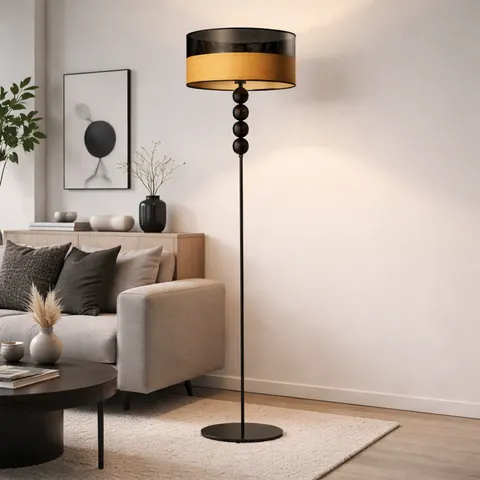 Stojąca lampa podłogowa LIVIA FORNIŻUR z ozdobnymi kulkami