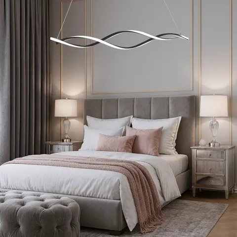 Futurystyczna designerska lampa wisząca ledowa LINEA WAVE