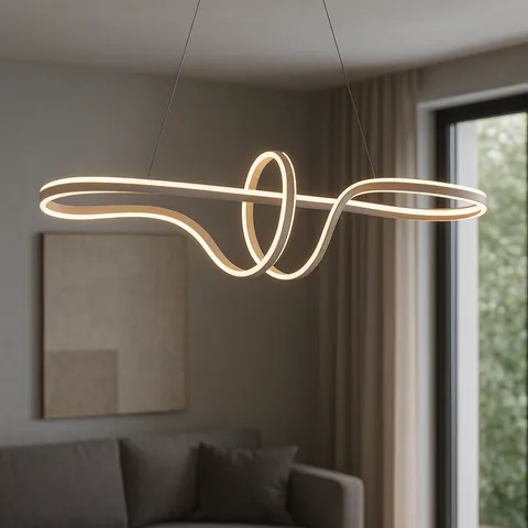 Geometryczna lampa wisząca do salonu LOOP