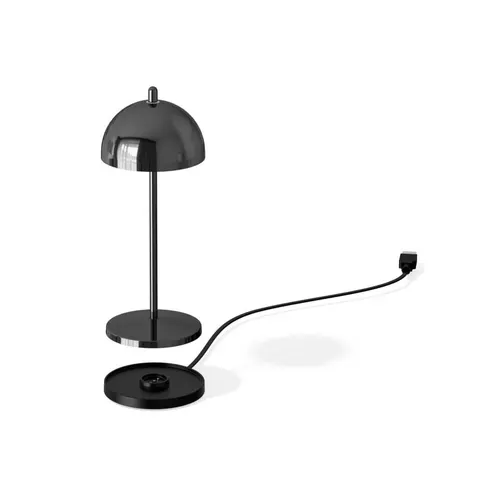 Lampka stołowa bezprzewodowa LED do hotelu FIORE MICRO w chromie