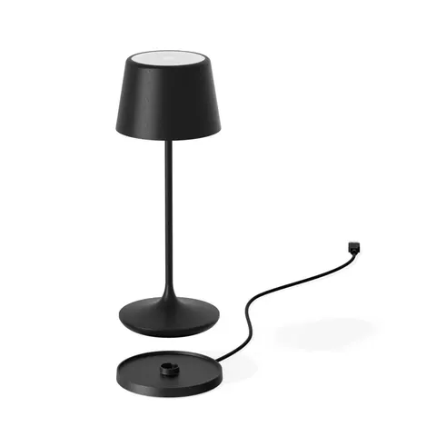 Lampka akumulatorowa do hotelu LUNA 300 w kolorze czarnym