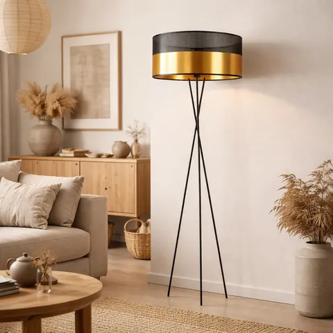 Trójnożna metalowa lampa podłogowa AUDREY GLAM
