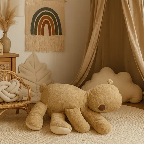 Duża poduszka podłogowa w kształcie misia do pokoju dziecka BOHO BEAR