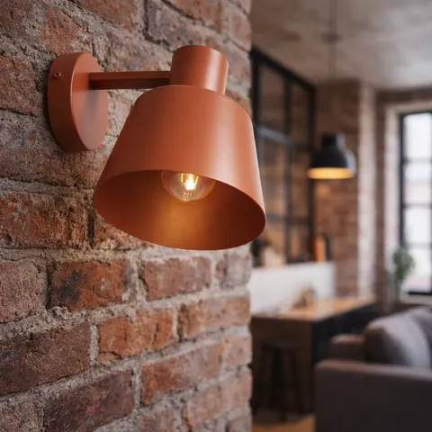 Kinkiet w stylu industrialnym BRICKO - rdzawy