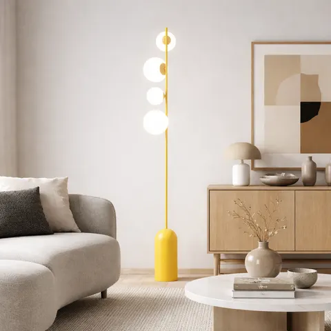 Nowoczesna lampa podłogowa o minimalistycznej formie TOTEM ORANGE