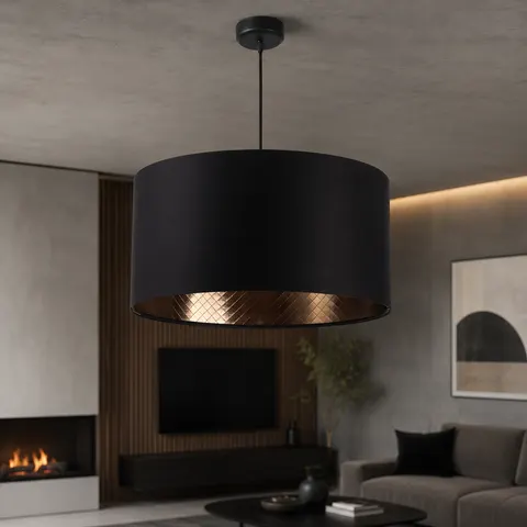 Lampa wisząca EMERALD z geometrycznie tłoczonym wnętrzem