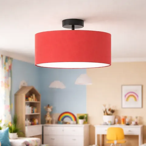 Czerwona lampa sufitowa do salonu BELLA fi - 40 cm