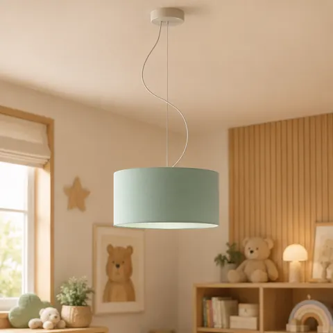 Miętowa lampa wisząca do pokoju dziecięcego 30 cm AMY