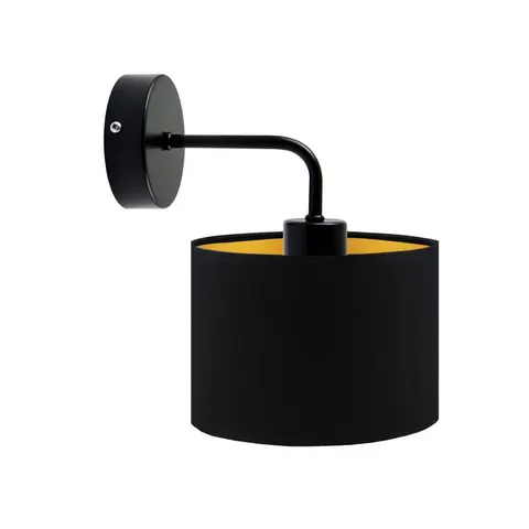 Elegancka lampa ścienna CARLY GOLD w kolorze czarnym