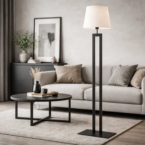 Designerska lampa podłogowa z abażurem ANIKA