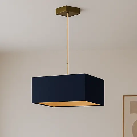 Abażurowa lampa wisząca w stylu glamour NATASHA GOLD