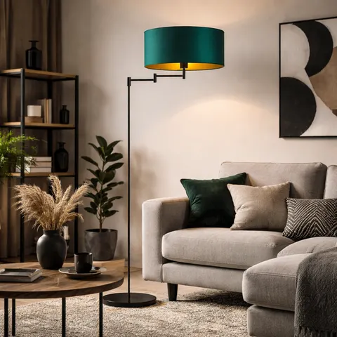 Lampa stojąca na wysięgniku ruchomym HANNAH GOLD