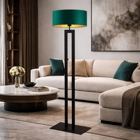 Stylowa lampa podłogowa w stylu hampton DENERIS GOLD