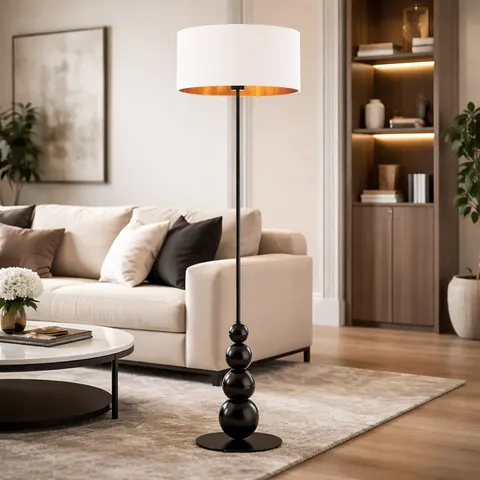 Lampa stojąca VIRGINIA GOLD z ozdobnymi kulami