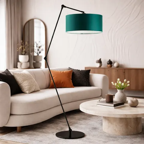Regulowana lampa podłogowa stojąca łukowata ZOE