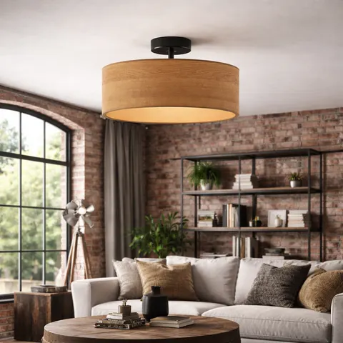 Fornirowy plafon sufitowy 30 cm BELLA ECO w stylu skandynawskim