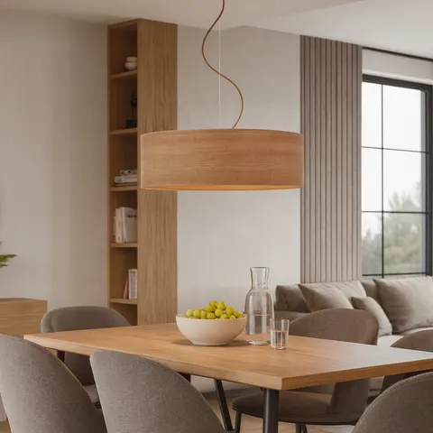 Skandynawska lampa wisząca AMY ECO z okrągłym abażurem 60 cm