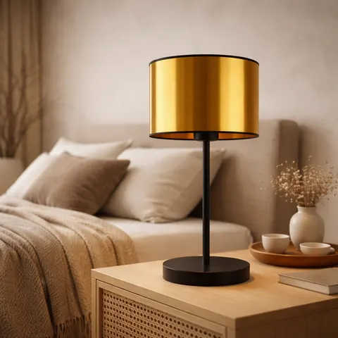 Lampka nocna w stylu loft KIRA MIRROR w miedziano-czarnej kolorystyce