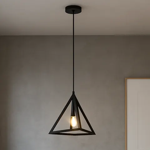 Geometryczna metalowa lampa wisząca UNA
