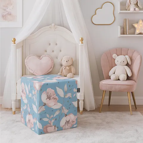 Pufa sensoryczna „Pastelowa Magnolia” – komfortowy dodatek do wnętrza