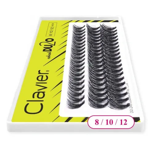 CLAVIER Kępki rzęs DU2O Double Volume, MIX 8-10-12 mm