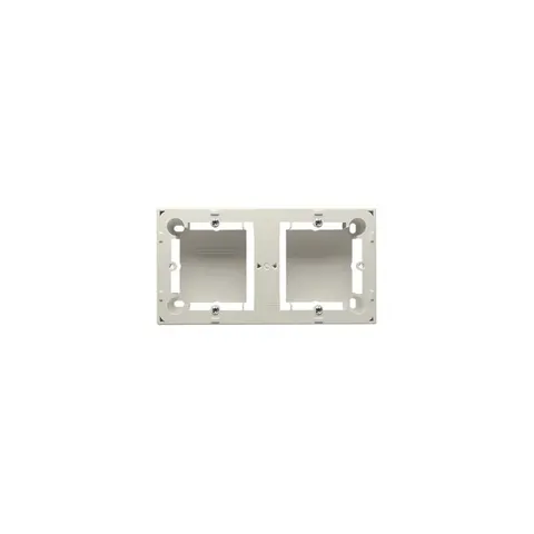 CLASSIC Puszka natynkowa płytka (31mm) podwójna; beż