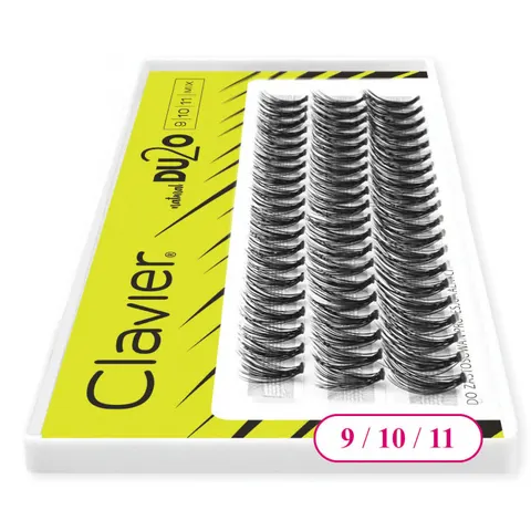 CLAVIER Kępki rzęs DU2O Double Volume, MIX 9-10-11 mm