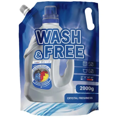 WASH&FREE Żel do prania UNIWERSALNY 60 prań, 2000 g zapas