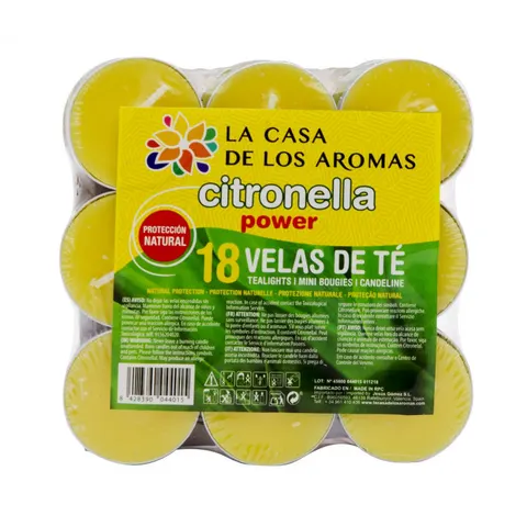 LA CASA DE LOS AROMAS CITRONELLA Podgrzewacze o zapachu TRAWY CYTRYNOWEJ, 18 sztuk