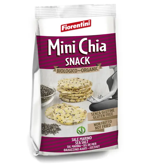KRĄŻKI KUKURYDZIANE Z CHIA BEZGLUTENOWE BIO 50 g - FIORENTINI