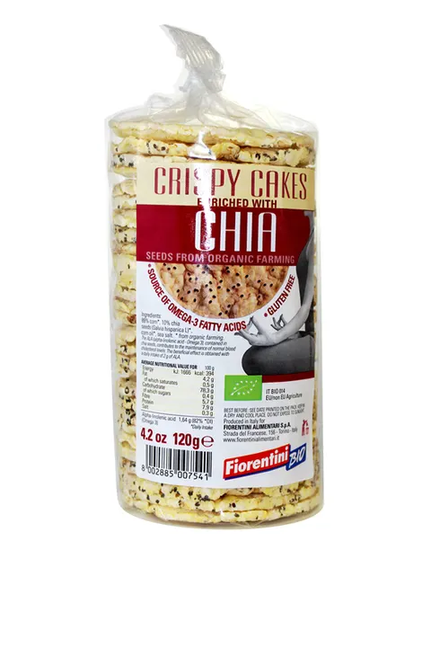 WAFLE KUKURYDZIANE Z CHIA BEZGLUTENOWE BIO 120 g - FIORENTINI