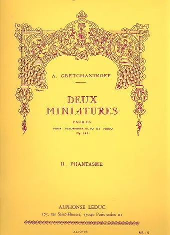 Gretchaninoff, Alexander Phantasme op.145: Deux Miniatures na saksofon altowy i fortepian