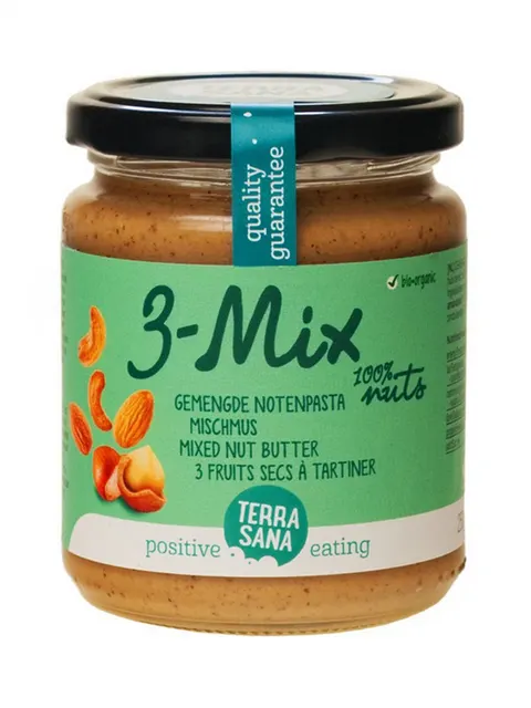 KREM ORZECHOWY MIX (3 ORZECHY) BIO 250 g - TERRASANA