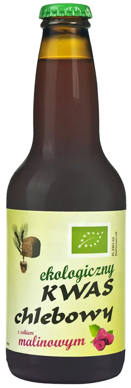 KWAS CHLEBOWY Z SOKIEM MALINOWYM BEZGLUTENOWY BIO 330 ml - EKO NATURA