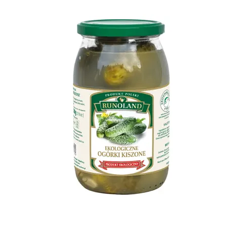 RUNOLAND Ogórki kiszone małosolne BIO 820 g (460 g)