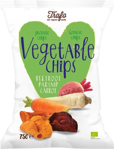 CHIPSY WARZYWNE PIECZONE BEZGLUTENOWE BIO 75 g - TRAFO