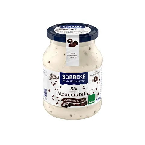 JOGURT STRACCIATELLA (7,5 % TŁUSZCZU W MLEKU) BIO 500 g (SŁOIK) - SOBBEKE