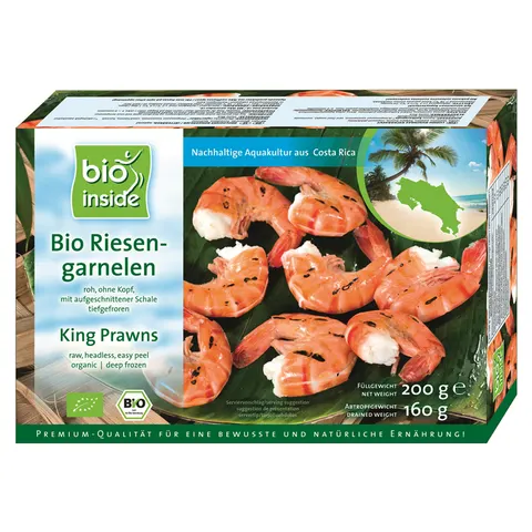 KREWETKI KRÓLEWSKIE MROŻONE BIO 200 (160 g) - BIO INSIDE