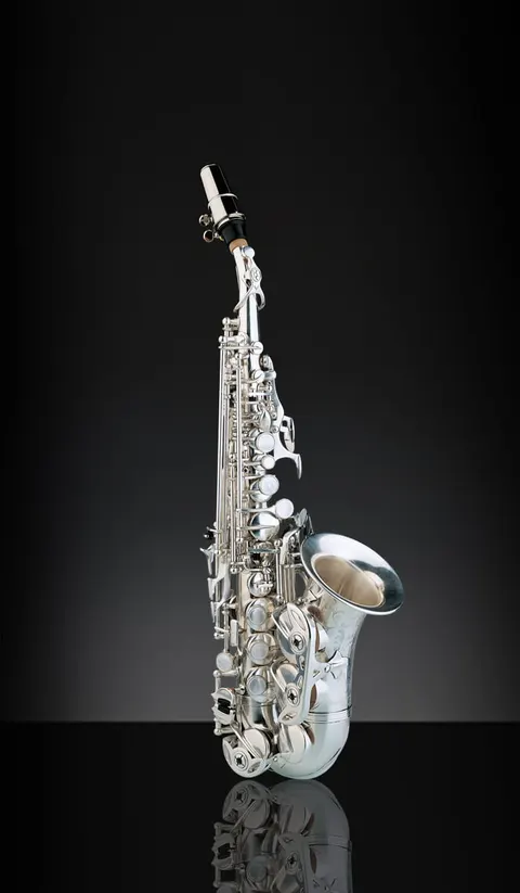 RAMPONE&CAZZANI R1 JAZZ 2004/J/AG saksofon sopranowy, zagięty, Vintage Silver