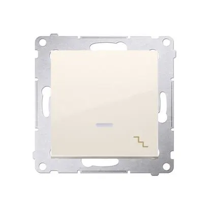 SIMON54 łącznik schodowy z podświetleniem LED (moduł) 10AX, 250V~, szybkozłącza; krem