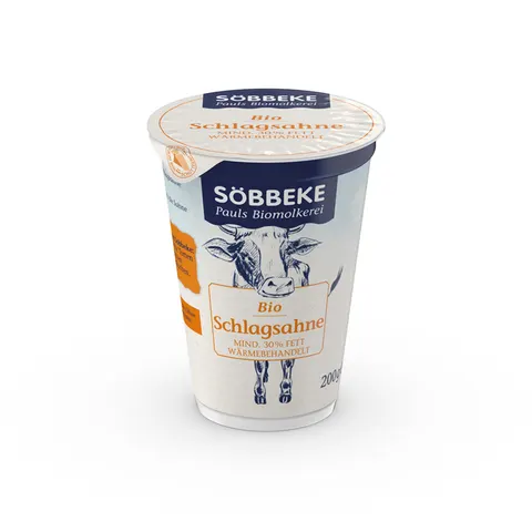 ŚMIETANA KREMOWA KWAŚNA (30 % TŁUSZCZU) BIO 150 g - SOBBEKE