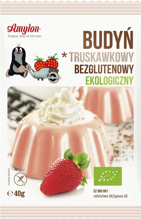 Budyń Truskawkowy bezglutenowy BIO 40g - Amylon