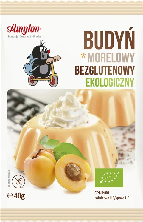 Budyń Morelowy bezglutenowy BIO 40g - Amylon