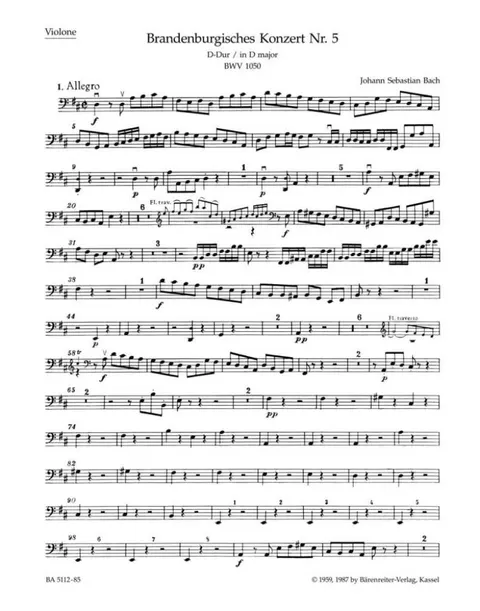 Johann Sebastian Bach: Koncert brandenburski nr 5 D-dur BWV 1050
