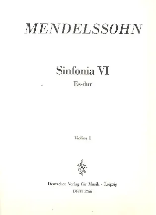 Mendelssohn Felix - VI Sinfonia Es-dur - komplet głosów DVFM2766