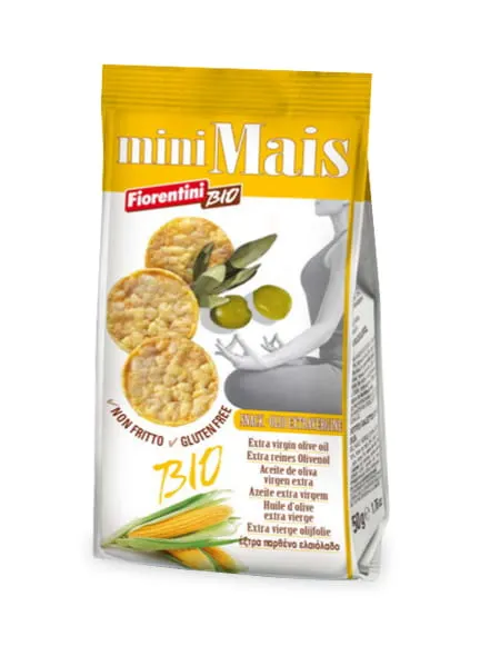 KRĄŻKI KUKURYDZIANE Z OLIWĄ Z OLIWEK EXTRA VIRGIN BEZGLUTENOWE BIO 50 g - FIORENTINI